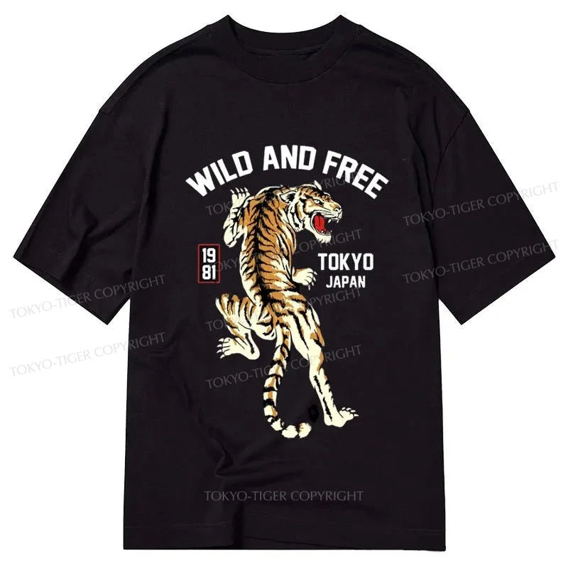 performance t-shirts for men -Tokyo-Tiger Tiger Street Cotton Classic T-Shirt