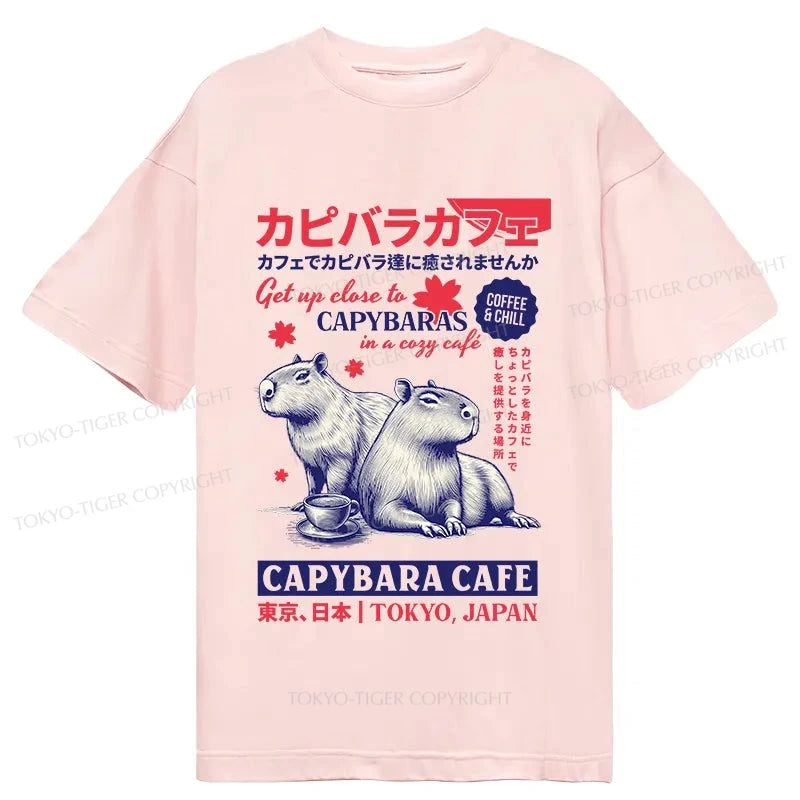 men's workout t-shirts -Tokyo-Tiger Tokyo Japan Capybara Cafe Classic T-Shirt