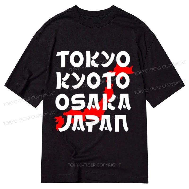 men's short sleeve fashion t-shirts -Tokyo-Tiger Tokyo Kyoto Osaka Japan On Classic T-Shirt