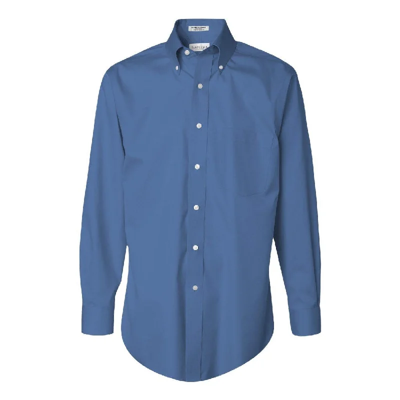 men's office-friendly shirts -Van Heusen Non-Iron Pinpoint Oxford Shirt