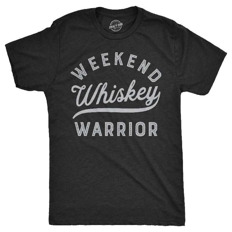 men's graphic crewneck t-shirts -Weekend Warrior Whiskey Men's T Shirt