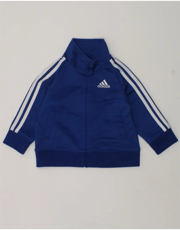 men's zippered jacket styles -ADIDAS Baby Boys Graphic Tracksuit Top Jacket 6-9 Months Navy Blue