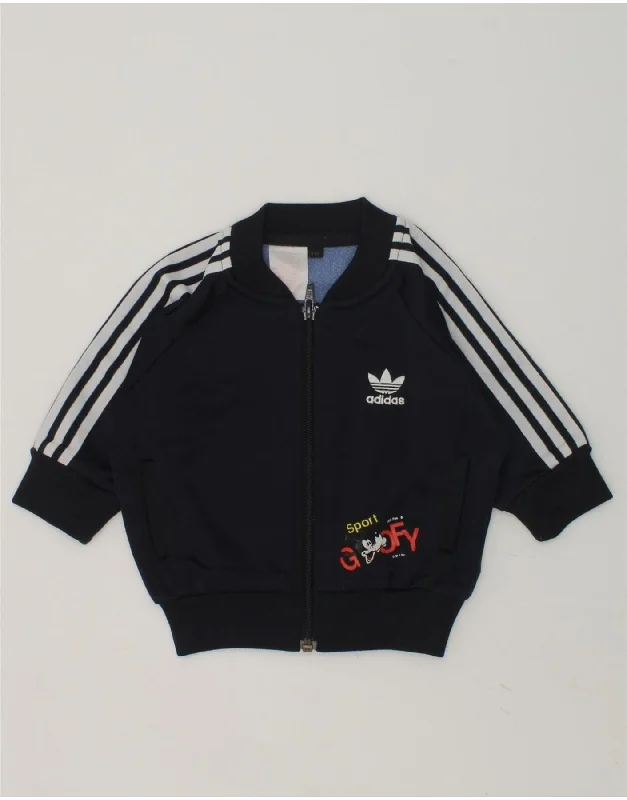 men's outdoor jacket for hiking -ADIDAS Baby Boys Mickey Mouse Tracksuit Top Jacket 6-9 Months Navy Blue