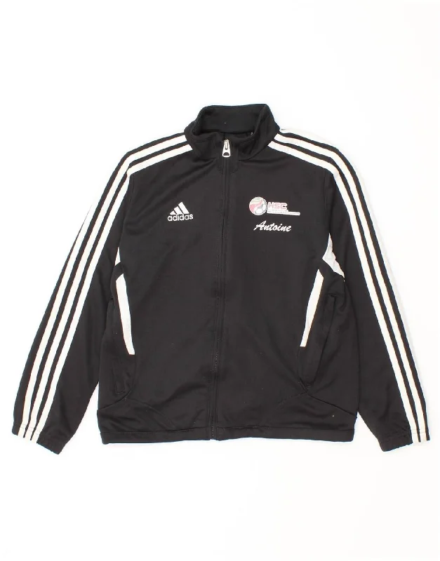 men's wool jackets -ADIDAS Boys Climacool Graphic Tracksuit Top Jacket 9-10 Years Black