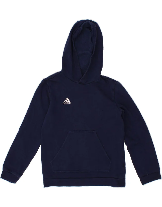 men's lightweight hoodies -ADIDAS Boys Hoodie Jumper 11-12 Years Navy Blue