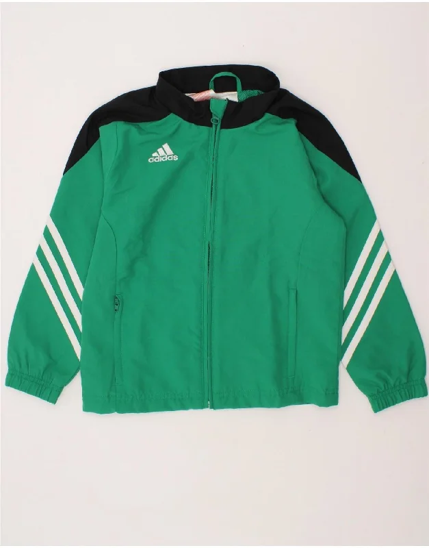 men's versatile jackets -ADIDAS Boys Tracksuit Top Jacket 5-6 Years XS Green Polyester