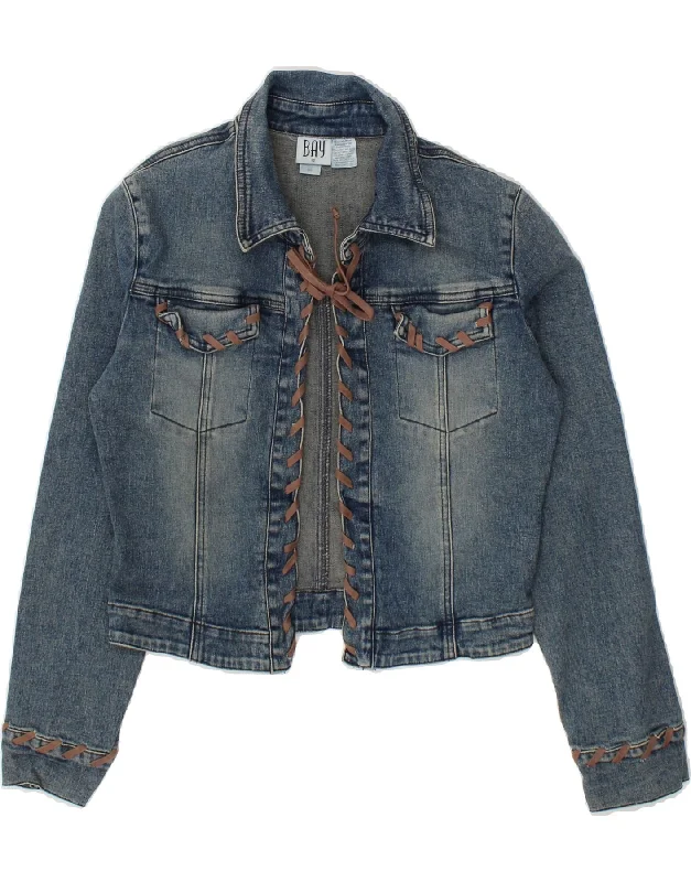 men's chic winter jackets -BAY Girls Denim Jacket 11-12 Years Blue Cotton