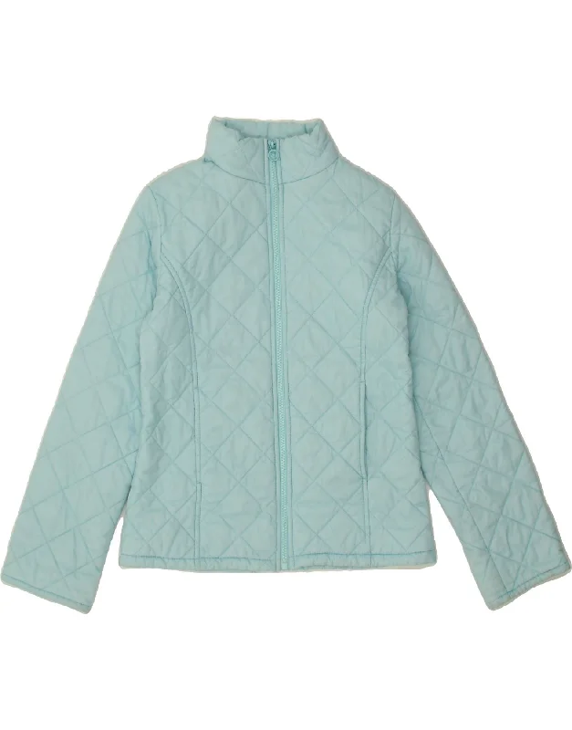 men's travel jackets -BENETTON Girls Quilted Jacket 8-9 Years Blue