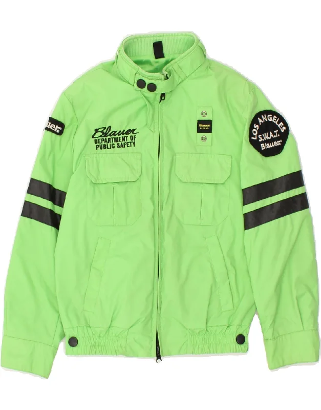 men's urban jackets -BLAUER Boys Graphic Utility Jacket 5-6 Years Green