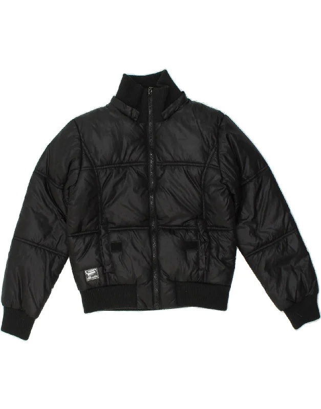 men's outdoor hiking jackets -CARRERA Boys Padded Jacket 7-8 Years Black Polyester