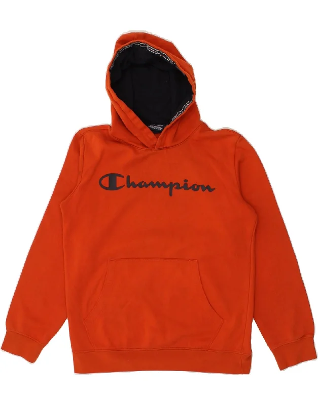 trendy oversized hoodies for men -CHAMPION Boys Graphic Hoodie Jumper 13-14 Years XL Red