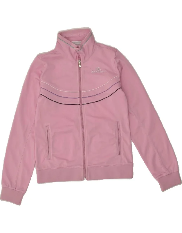 men's heavy-duty jackets -CHAMPION Girls Graphic Tracksuit Top Jacket 11-12 Years Large  Pink