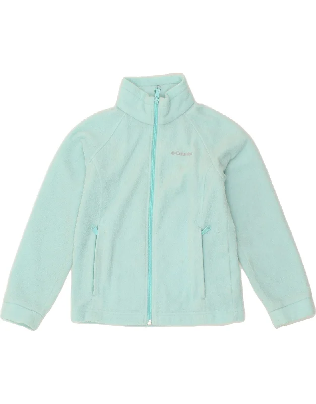 men's casual blazer jackets -COLUMBIA Boys Fleece Jacket 7-8 Years Small  Turquoise Polyester