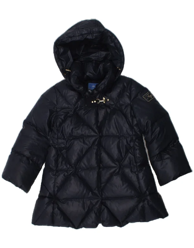 men's functional winter jackets -FAY Girls Hooded Padded Jacket 3-4 Years Navy Blue Polyamide