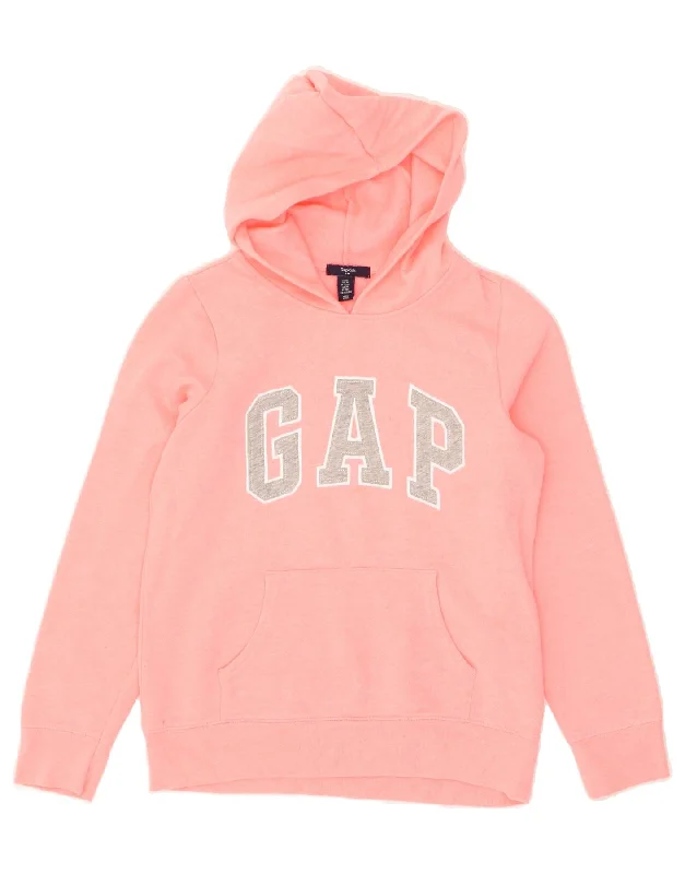 trendy oversized hoodies for men -GAP Boys Graphic Hoodie Jumper 13-14 Years Pink Cotton