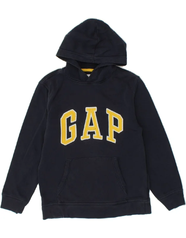 men's lightweight hoodies -GAP Boys Graphic Hoodie Jumper 14-15 Years 2XL  Navy Blue Cotton