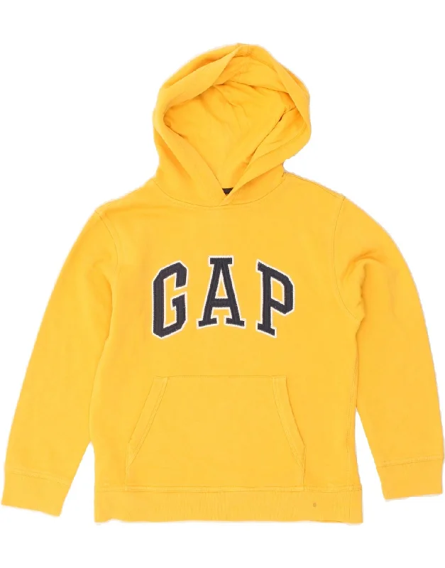 men's high-quality hoodies -GAP Boys Graphic Hoodie Jumper 9-10 Years Yellow Cotton