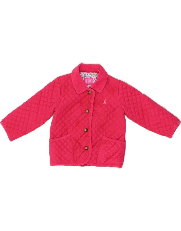 men's bomber jackets with patches -JOULES Baby Girls Quilted Jacket 18-24 Months Red Polyester