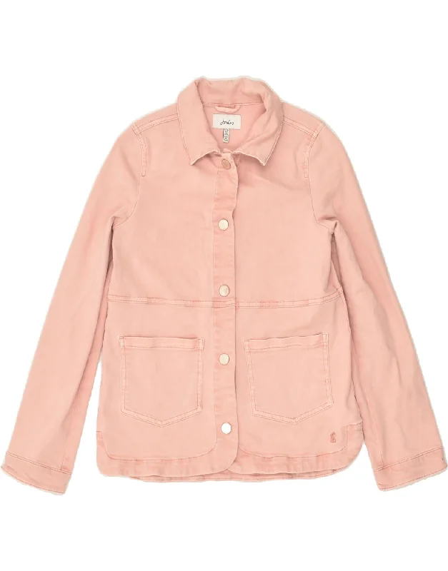 men's waterproof jackets -JOULES Girls Denim Jacket 11-12 Years Pink Cotton