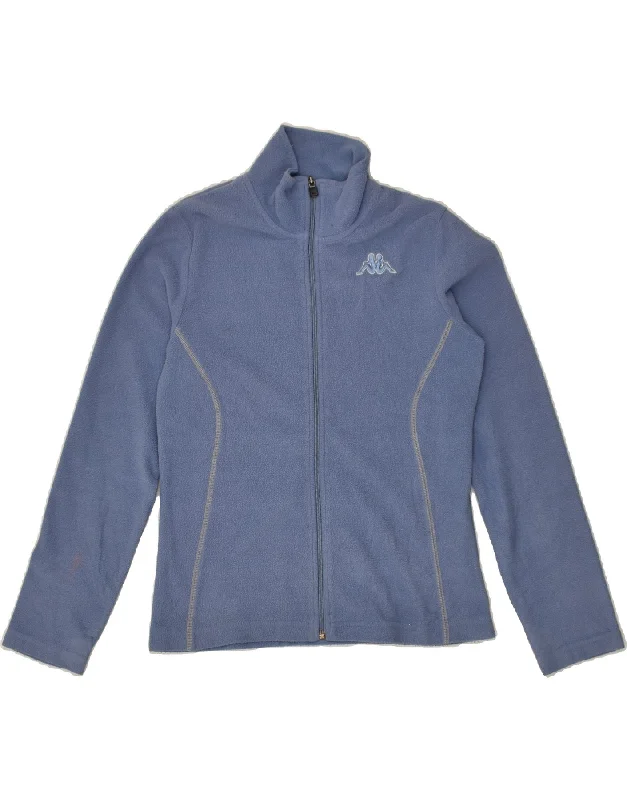 men's jacket for cold weather -KAPPA Girls Fleece Jacket 12-13 Years Medium Blue Polyester