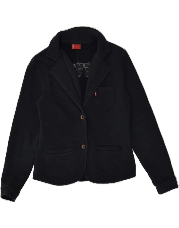 men's travel jackets -LEVI'S Girls 2 Button Blazer Jacket 13-14 Years Navy Blue Cotton