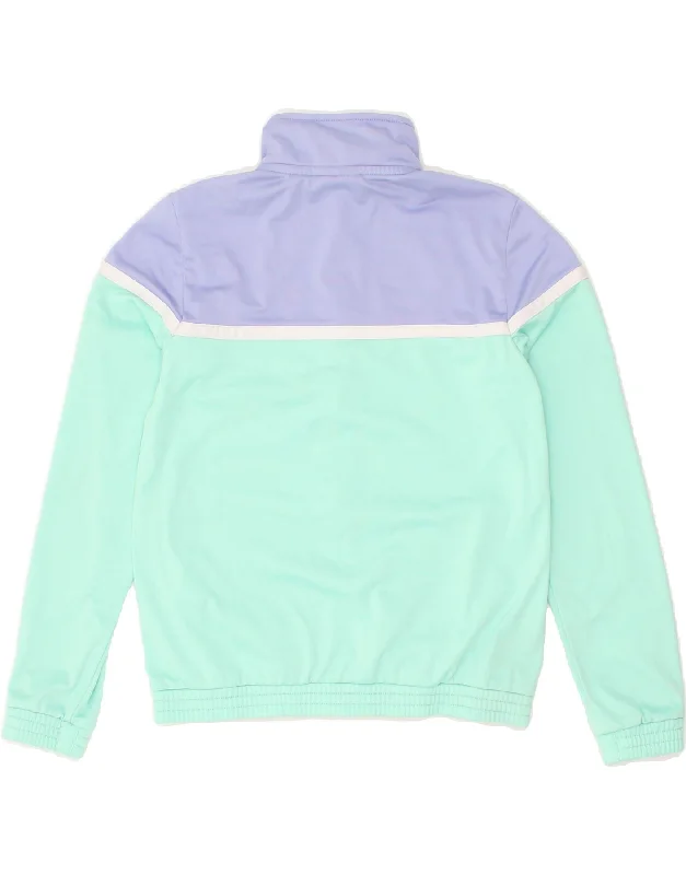 men's reversible jackets -LOTTO Girls Graphic Tracksuit Top Jacket 9-10 Years Medium Turquoise