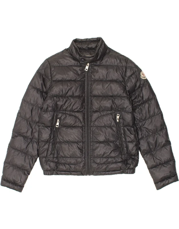 men's quilted winter jackets -MONCLER Boys Padded Jacket 9-10 Years Black Polyamide