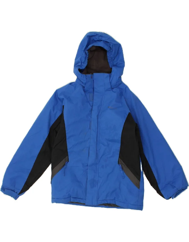 men's heavy insulated jackets -MOUNTAIN WAREHOUSE Boys Hooded Windbreaker Jacket 11-12 Years Blue