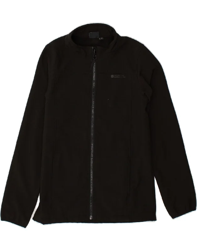 men's urban jackets -MOUNTAIN WAREHOUSE Boys Tracksuit Top Jacket 12-13 Years Black Polyester