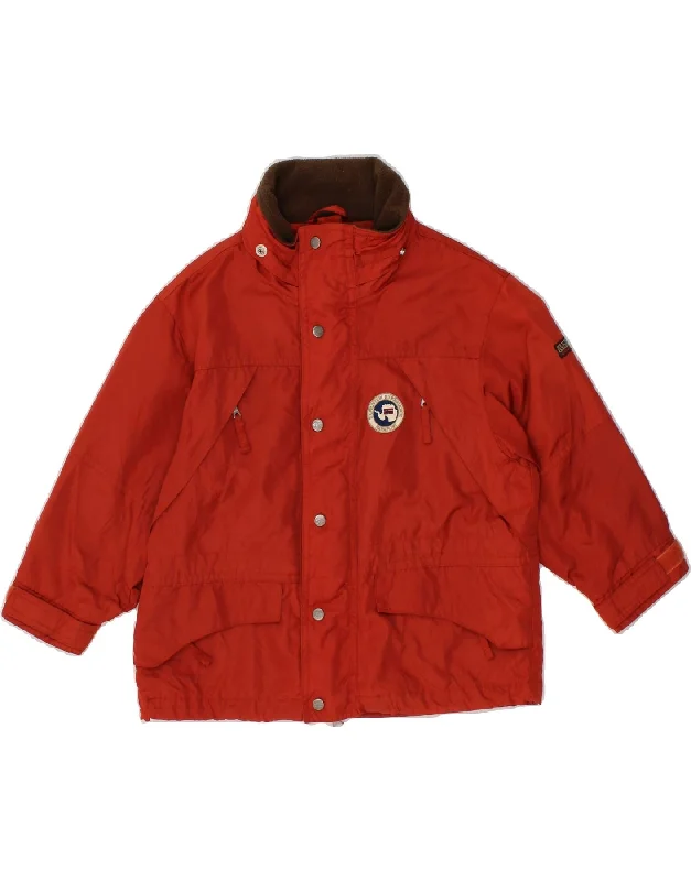 men's leather jackets -NAPAPIJRI Boys Windbreaker Jacket 3-4 Years Red Nylon