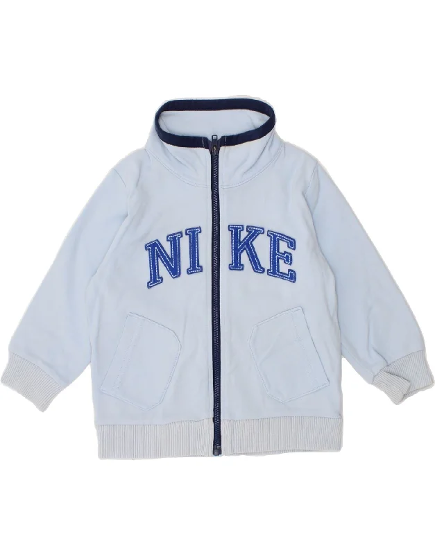 men's long trench jackets -NIKE Baby Boys Graphic Tracksuit Top Jacket 12-18 Months Blue Cotton