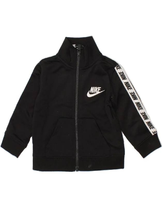 men's casual zip jackets -NIKE Baby Boys Graphic Tracksuit Top Jacket 9-12 Months Black