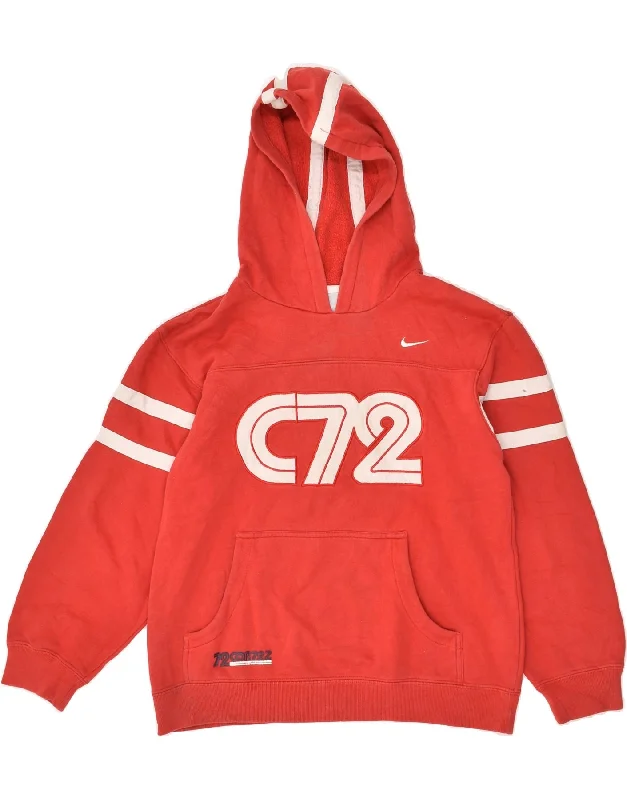 comfortable fleece sweatshirts for men -NIKE Boys Cristiano Ronaldo Graphic Hoodie Jumper 10-11 Years Medium  Red