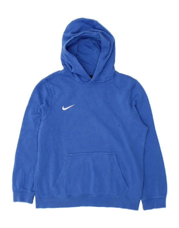 men's high-quality hoodies -NIKE Boys Hoodie Jumper 12-13 Years Large  Blue Cotton