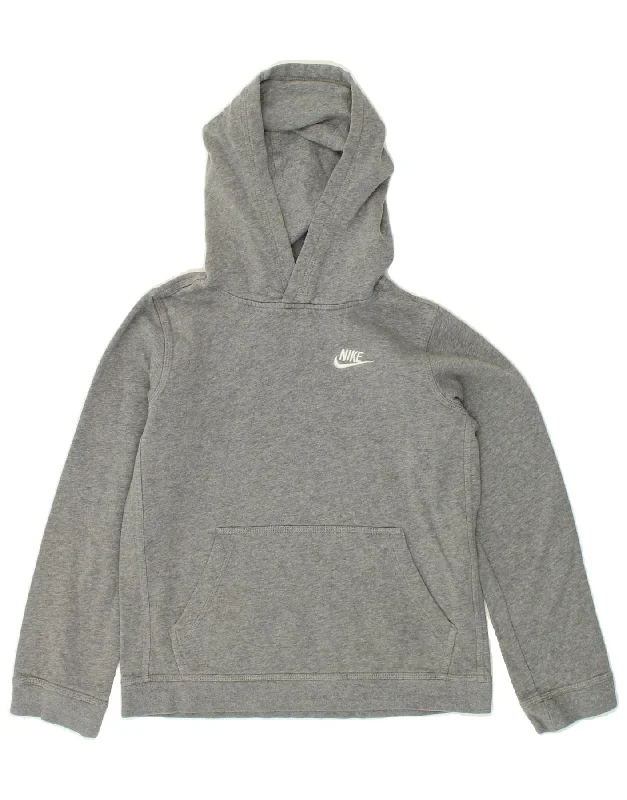 men's fashion hoodies for winter -NIKE Boys Hoodie Jumper 12-13 Years Large Grey Cotton