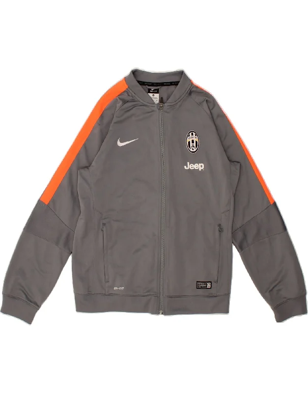 men's quilted jackets -NIKE Boys Juventus Tracksuit Top Jacket 13-14 Years XL Grey Colourblock