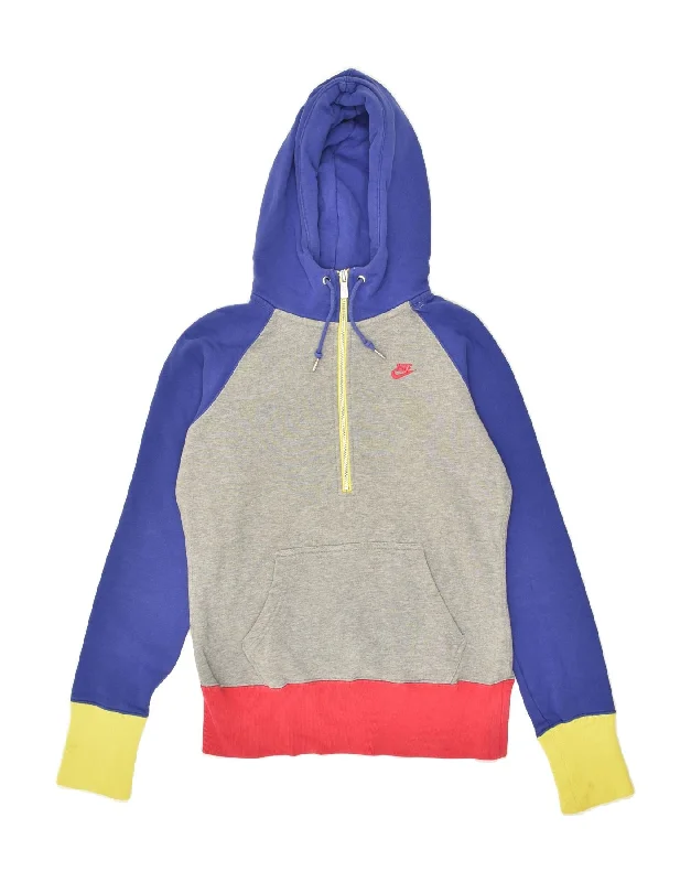 men's classic hoodies -NIKE Boys Zip Neck Hoodie Jumper 8-9 Years Small  Multicoloured