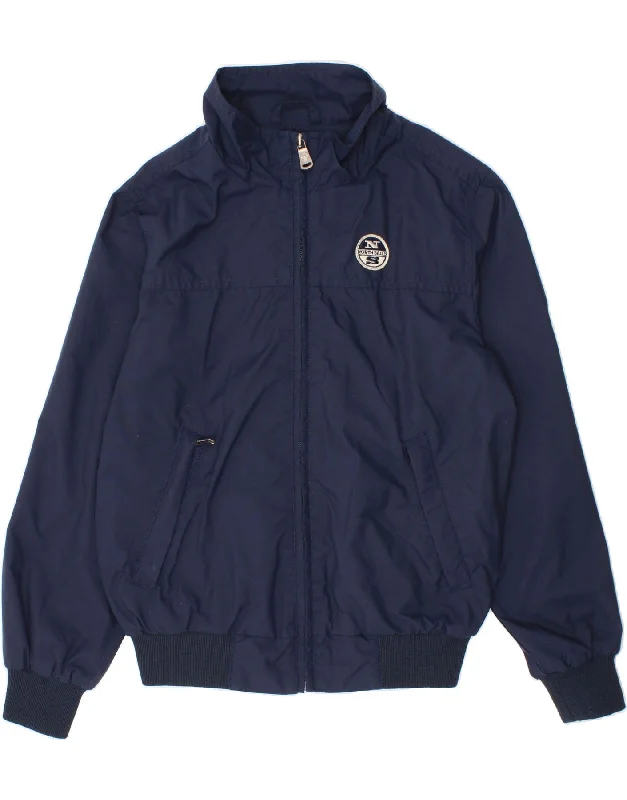 men's classic jackets -NORTH SAILS Boys Bomber Jacket 5-6 Years Navy Blue Polyamide