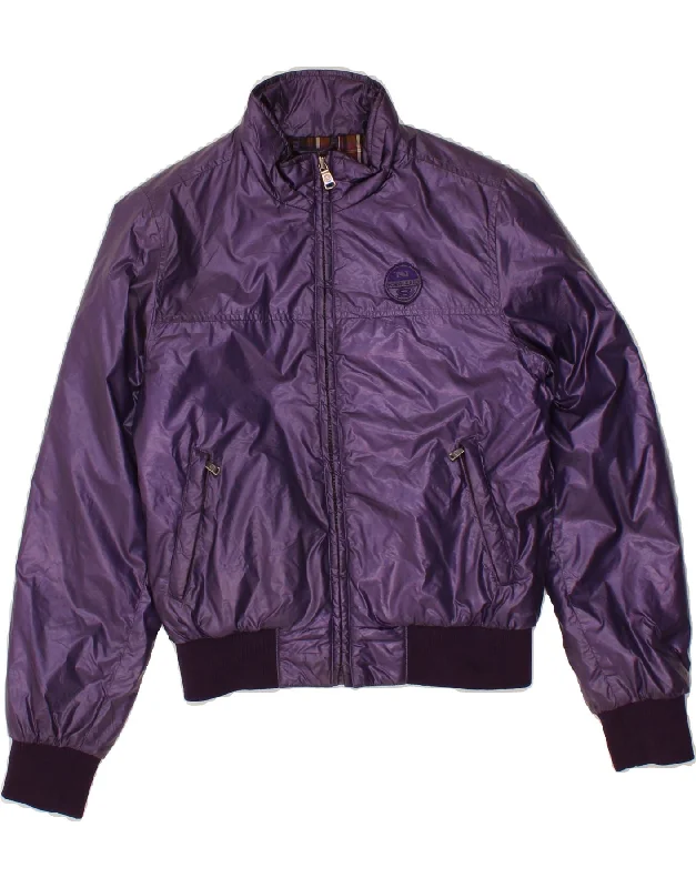 men's durable winter jackets -NORTH SAILS Girls Bomber Jacket 11-12 Years Purple Polyamide