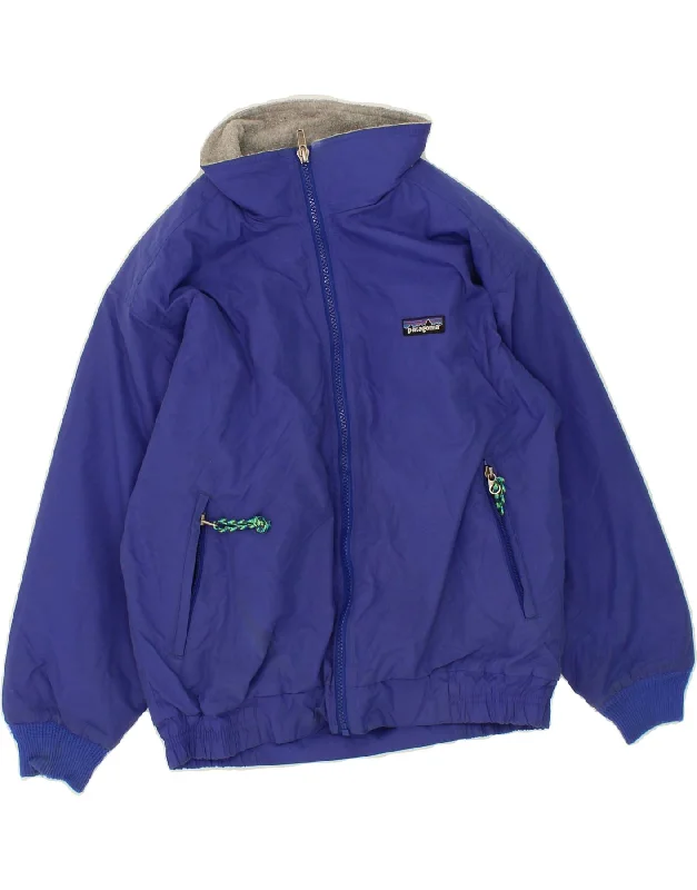 men's bomber jackets -PATAGONIA Boys Loose Fit Bomber Windbreaker Jacket 9-10 Years Blue