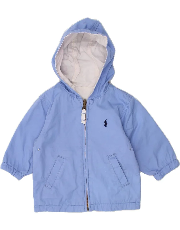 men's trench coats for winter -POLO RALPH LAUREN Baby Boys Hooded Reversible Jacket 6-9 Months Blue