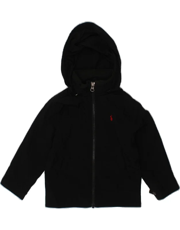 men's softshell jackets -POLO RALPH LAUREN Baby Boys Hooded Windbreaker Jacket 18-24 Months Black