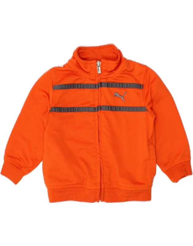 men's high-quality jackets -PUMA Baby Boys Tracksuit Top Jacket 9-12 Months Orange Polyester