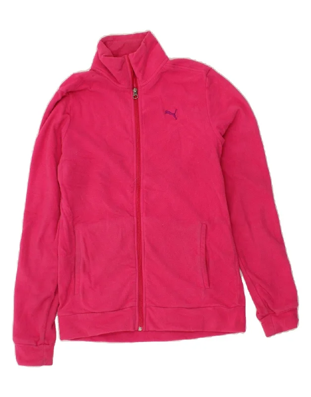 men's versatile jackets -PUMA Girls Fleece Jacket 15-16 Years Pink Polyester