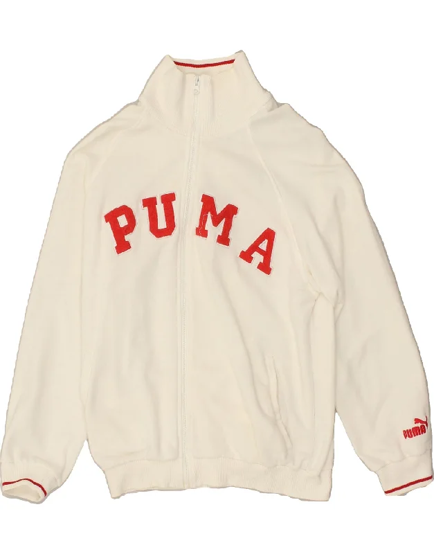 men's casual winter jackets -PUMA Girls Graphic Tracksuit Top Jacket 13-14 Years White