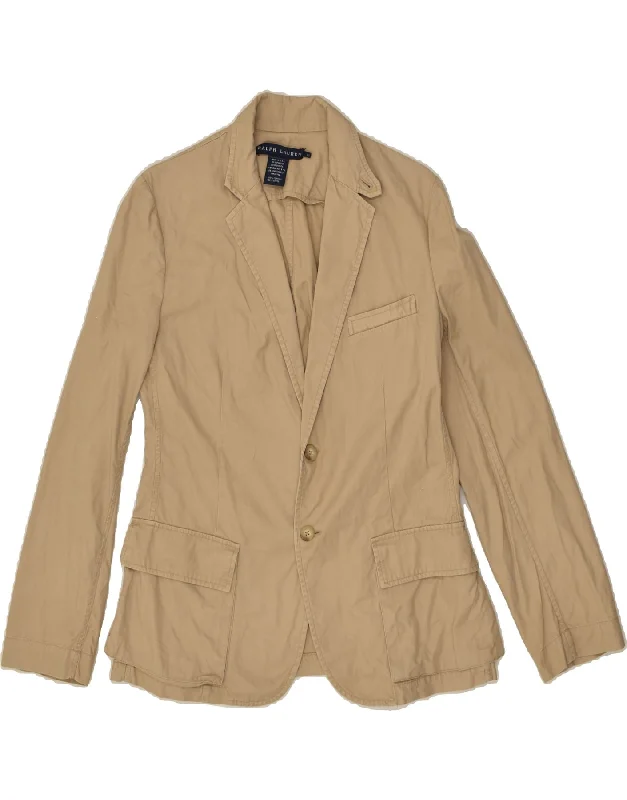 men's military jackets -RALPH LAUREN Boys 2 Button Blazer Jacket 11-12 Years Beige Cotton