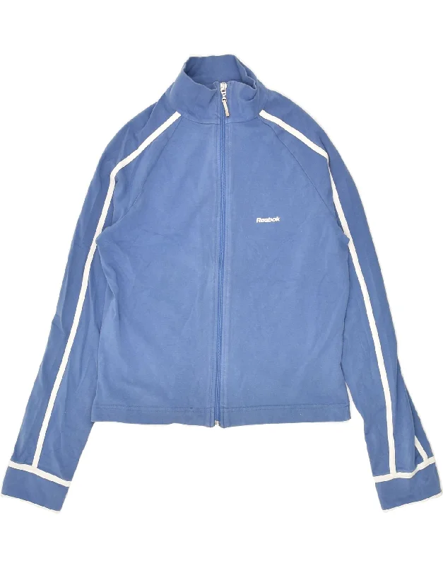 men's lightweight fashion jackets -REEBOK Boys Tracksuit Top Jacket 13-14 Years Blue Cotton