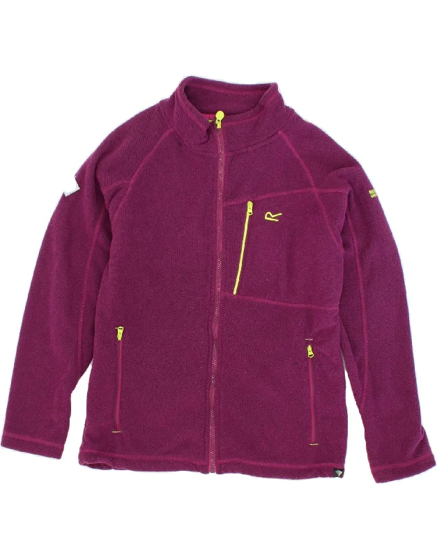 men's lightweight windbreakers -REGATTA Girls Fleece Jacket 13-14 Years Burgundy Polyester