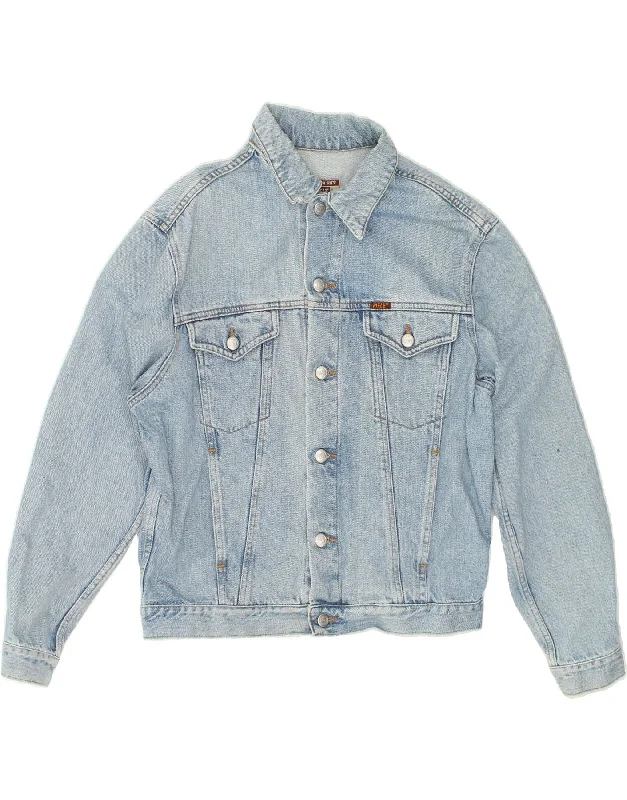 men's long jackets -RIFLE Boys Denim Jacket 13-14 Years Small Blue Cotton