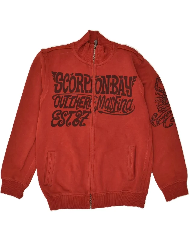 men's casual blazer jackets -SCORPION BAY Boys Graphic Tracksuit Top Jacket 9-10 Years Medium Red